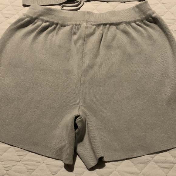 Madden Girl Women's gray 2 Piece Ribbed Knit Tank Top and Short Set - Picture 7 of 11